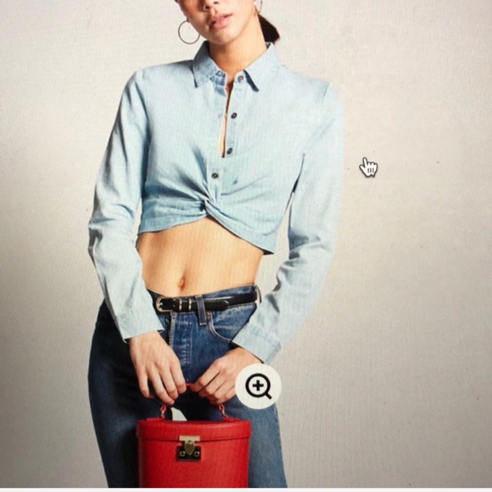 Forever 21 cropped denim shirt!!!!